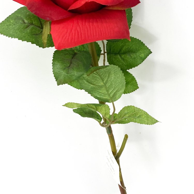 High Quality 64cm Artificial 3-Leaf Roses Chinese Factories Sell Single Stem Single Flower Preserved Flower Wall Backdrop