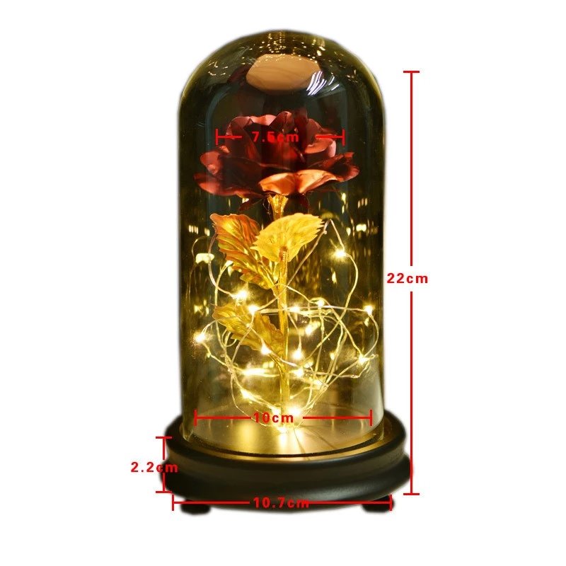 Galaxy Rose Flower Galaxy Enchanted Rose Led Glass Display Gift for Women Girlfriend Mom Birthday Day Wedding Anniversary