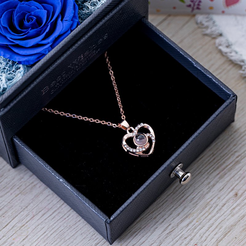 2024 Novelty Luxury Preserved Infinity Flower Forever Eternal Rose jewelry Box Arrangement Wedding Valentines Gift For Women
