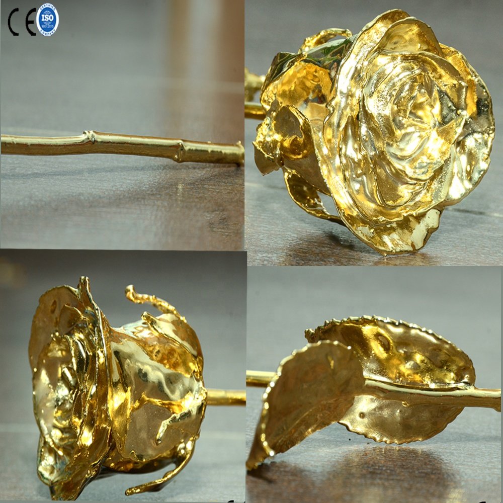24k Gold Rose For Eid Christmas Birthday Anniversary Wedding Gift with box 24K Gold Plated Rose Flower Artificial for Candy Cho