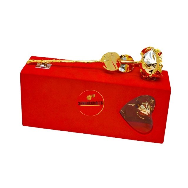 24k Gold Rose For Eid Christmas Birthday Anniversary Wedding Gift with box 24K Gold Plated Rose Flower Artificial for Candy Cho
