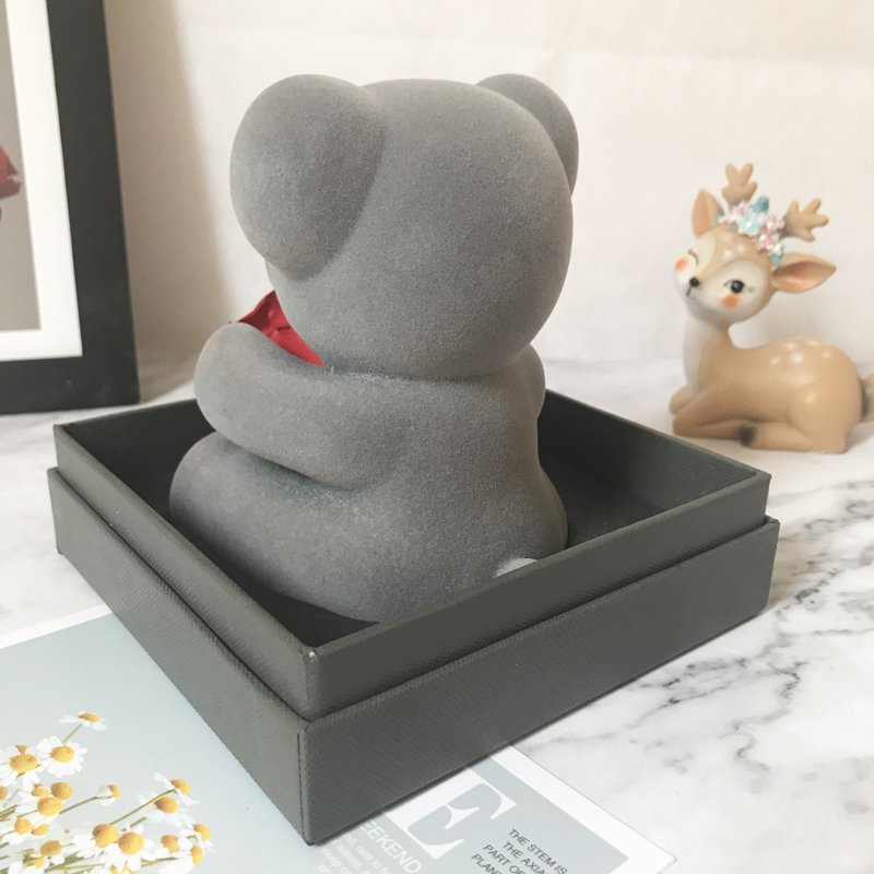 Summer flora new style wholesale decorative flowers preserved rose bear as gift box