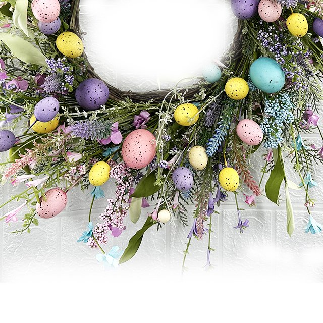 2024 New Design Customizable Natural Preserved Flowers & Plants 22-Inch Easter Multicolor Egg Decoration Garland For Decorations