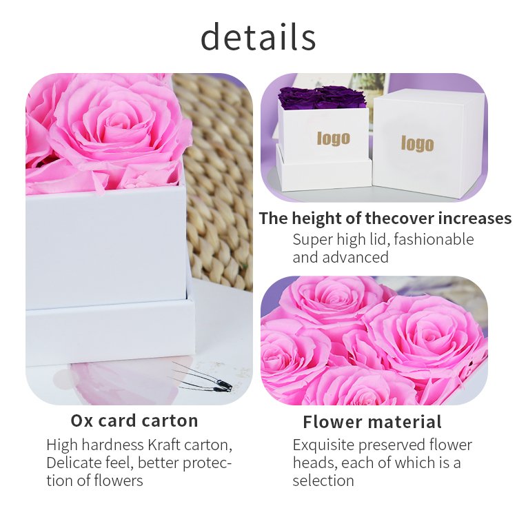 YS-014 wholesale top seller Decorative Flowers Valentines Day Gift Immortal Infinity Eternal Preserved Roses Box