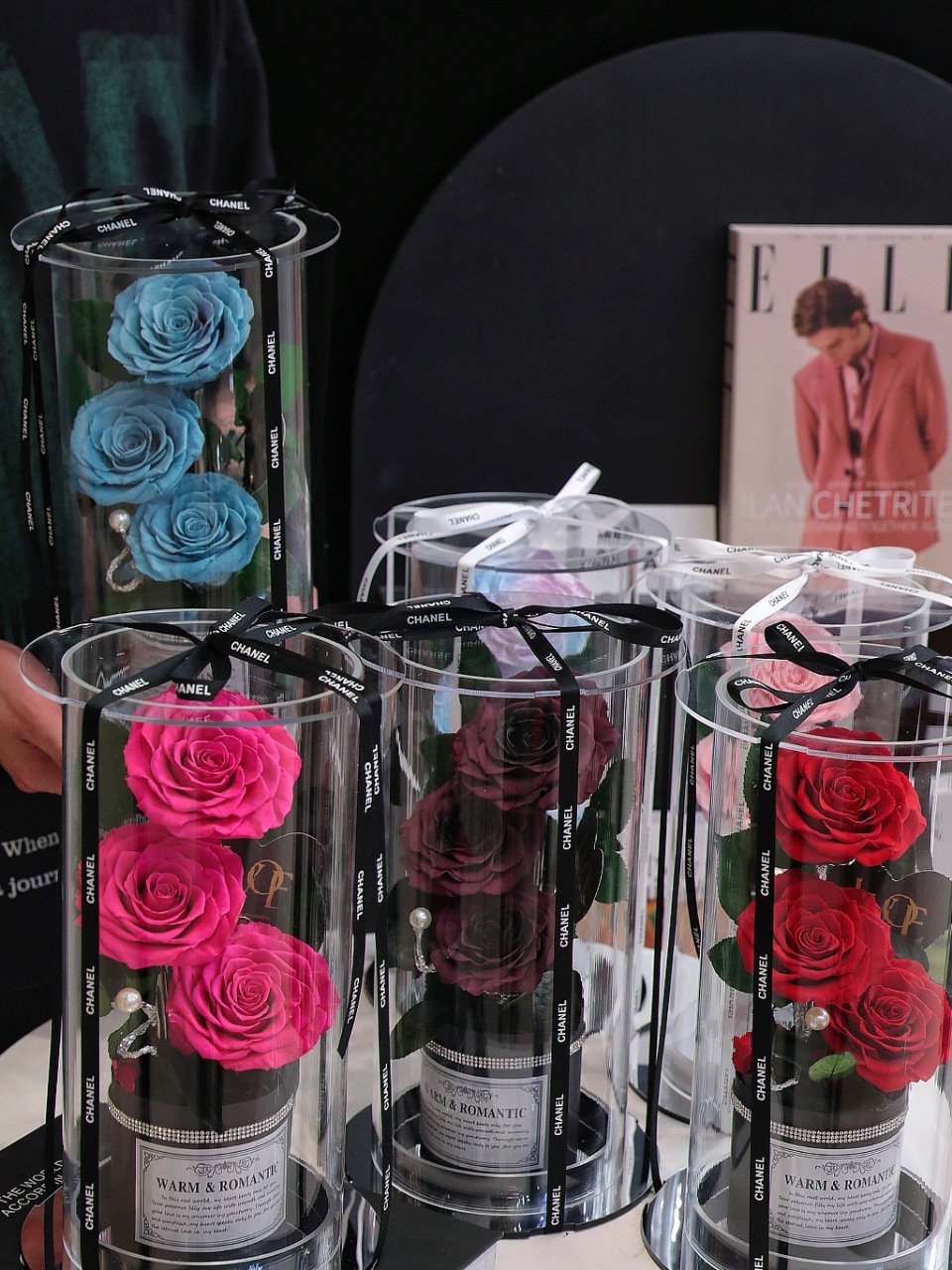 OEM Hot selling Mother's day gift items eternal flower preserved flower roses In Glass Dome
