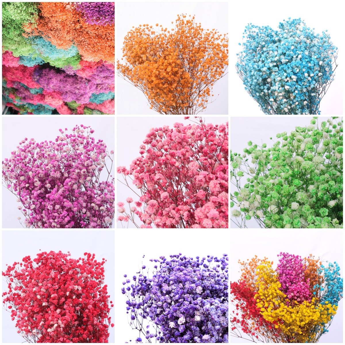 120g Preserved Pink Natural Gypsophila Dried Flowers Branches Babys Breath Bouquet Flowers