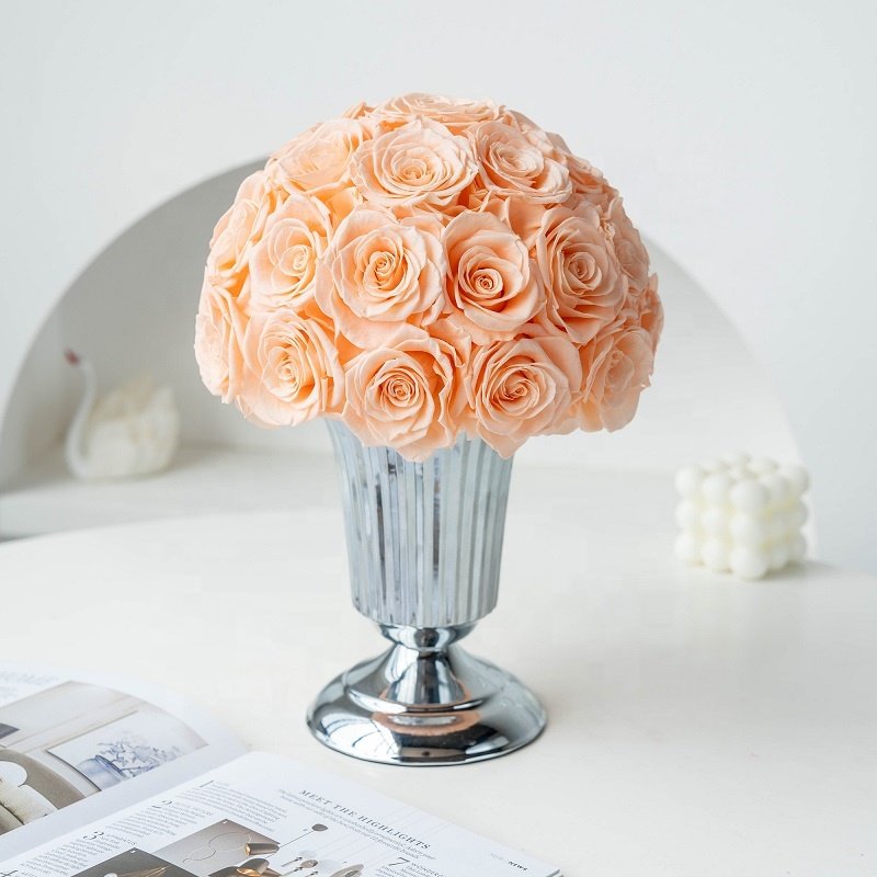 EVERYLOVE wholesale immortal eternal real forever roses preserved Table flowers christmas gift For Home gardening decor