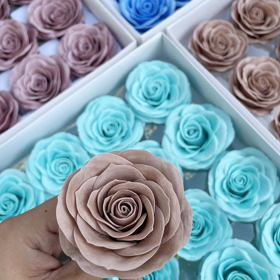 YOPIN-160 Wholesale Artificial 7 Layers Soap Flowers Preserved Roses For Valentine's Day