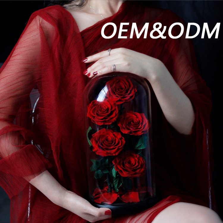 High Quality Long Life Roses Forever Everlasting Flowers Infinity Immortal Single Preserved Eternal Rose In Glass Dome