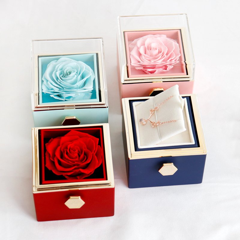 YS-088 Everrose Gift Box Rotating Cassette Necklace Mother's Day Original Gift Ideas Mom Birthday Anniversary Ladies Wife Gift