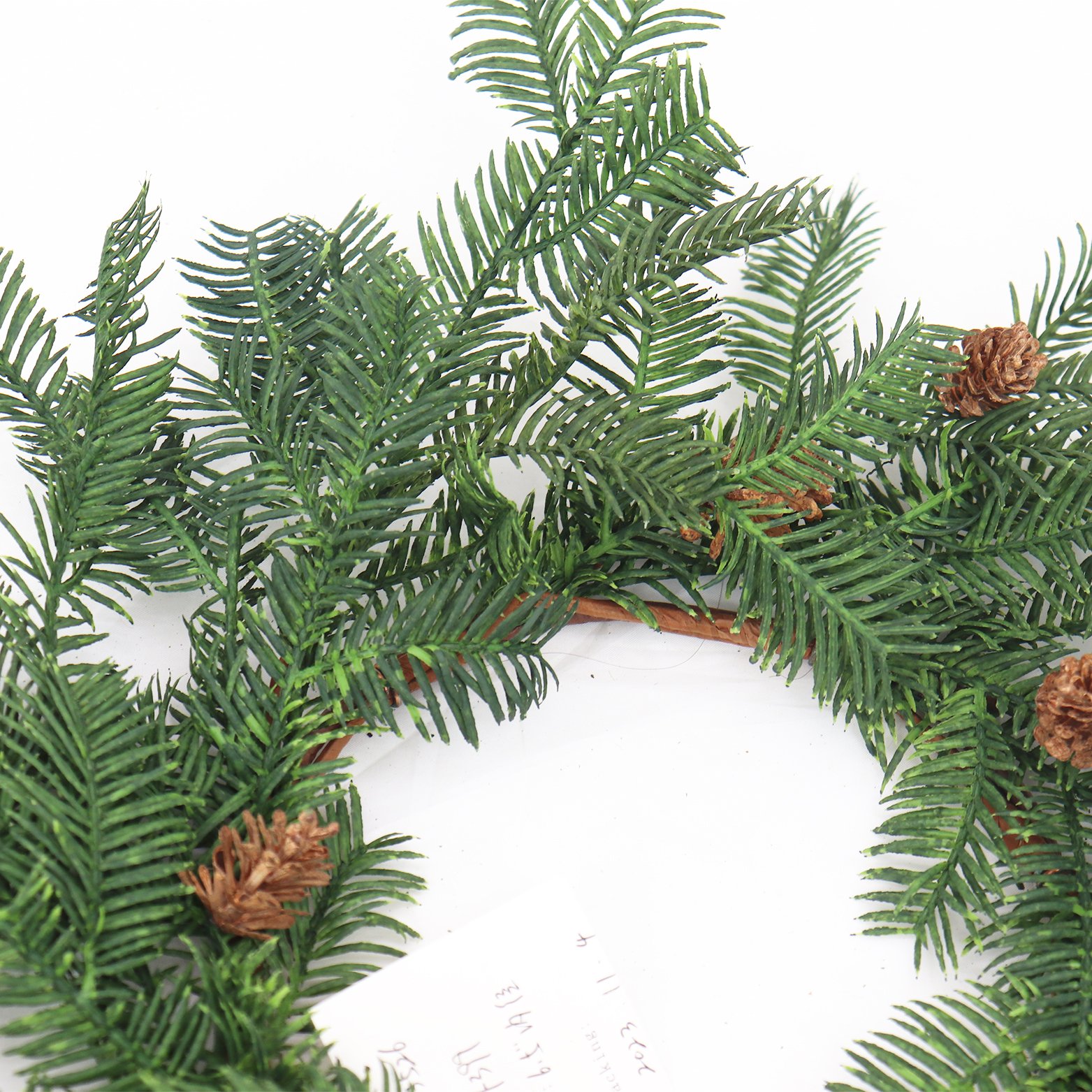 Cheap Price 6.5in Internal Diameter Hemlock New Style PVC PE Artificial Christmas Wreath Preserved Flowers Plants Christmas
