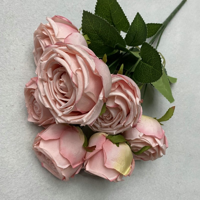 Fully Stocked Centerpiece Flower Artificial Flowers Flower Heads 7 Head Bunch Preserved Wedding Roses