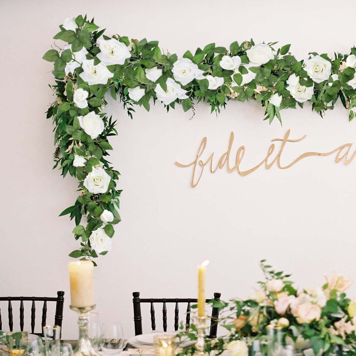 T-6 Wedding Decoration Garden Vines Hanging Faked Vines Artificial Rose Preserved Flowers And Plants Rattan Flower Arch