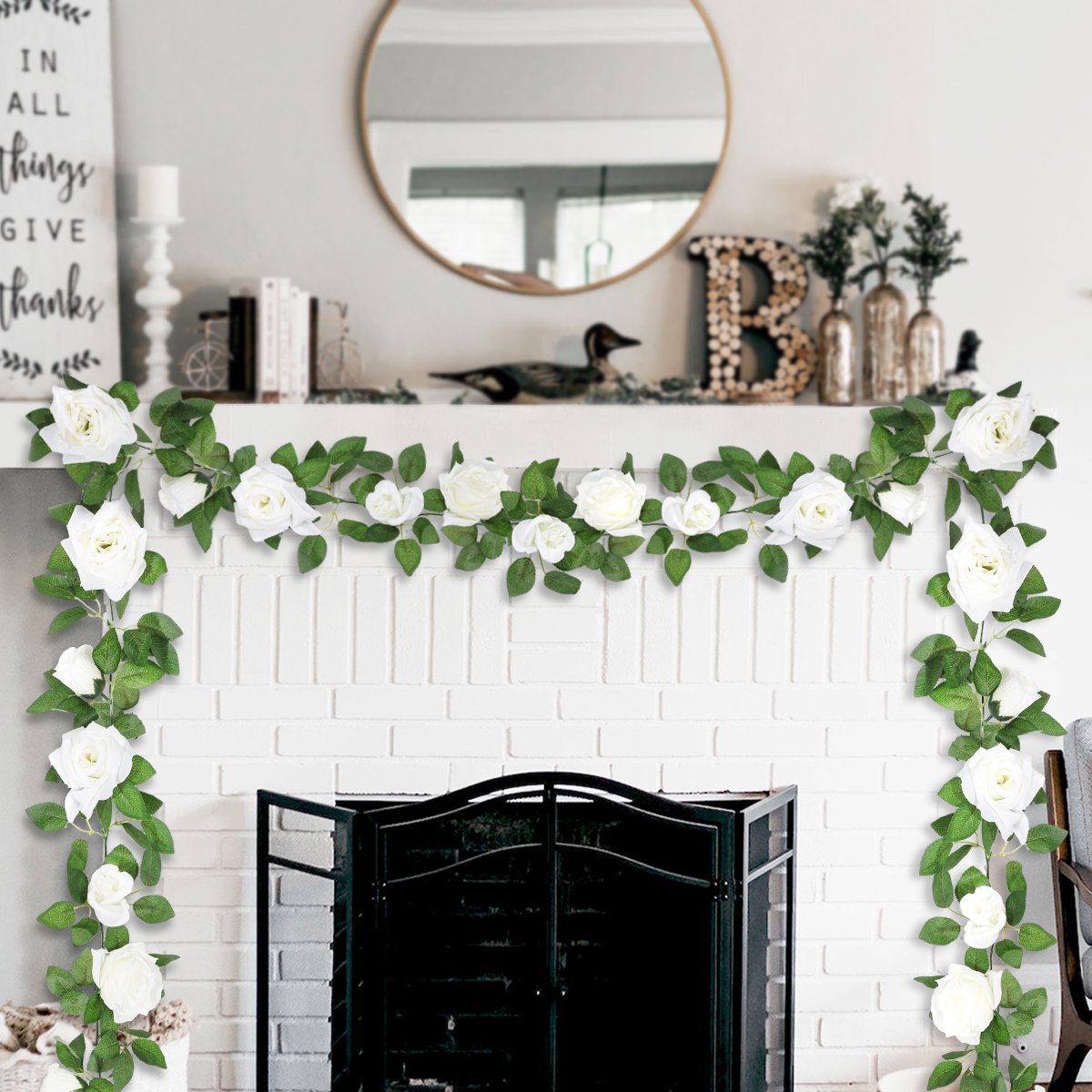 T-6 Wedding Decoration Garden Vines Hanging Faked Vines Artificial Rose Preserved Flowers And Plants Rattan Flower Arch