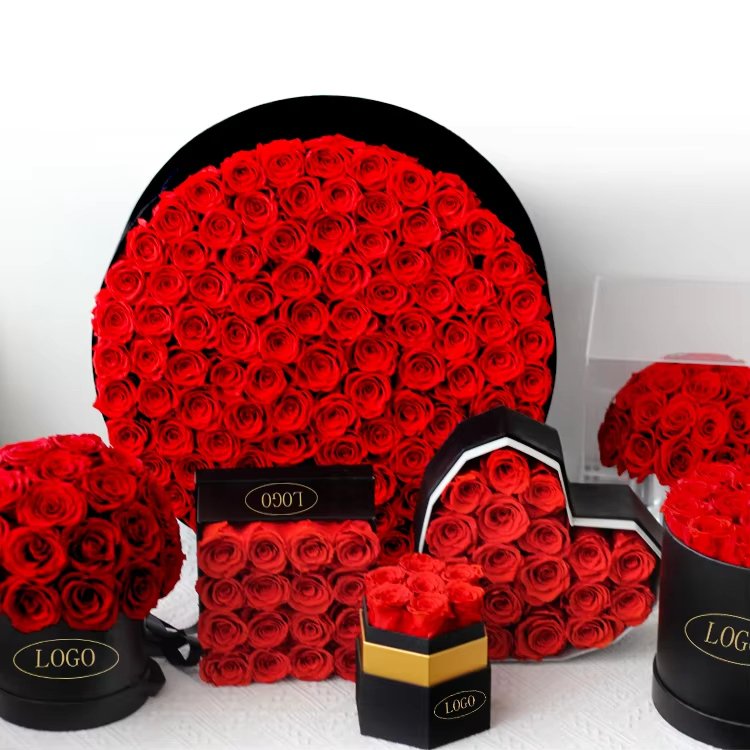 Hot Selling Everlasting Forever Eternal Flower Gift Real Stabilized Preserved Infinity Roses In Box For Valentine's Mother's Day