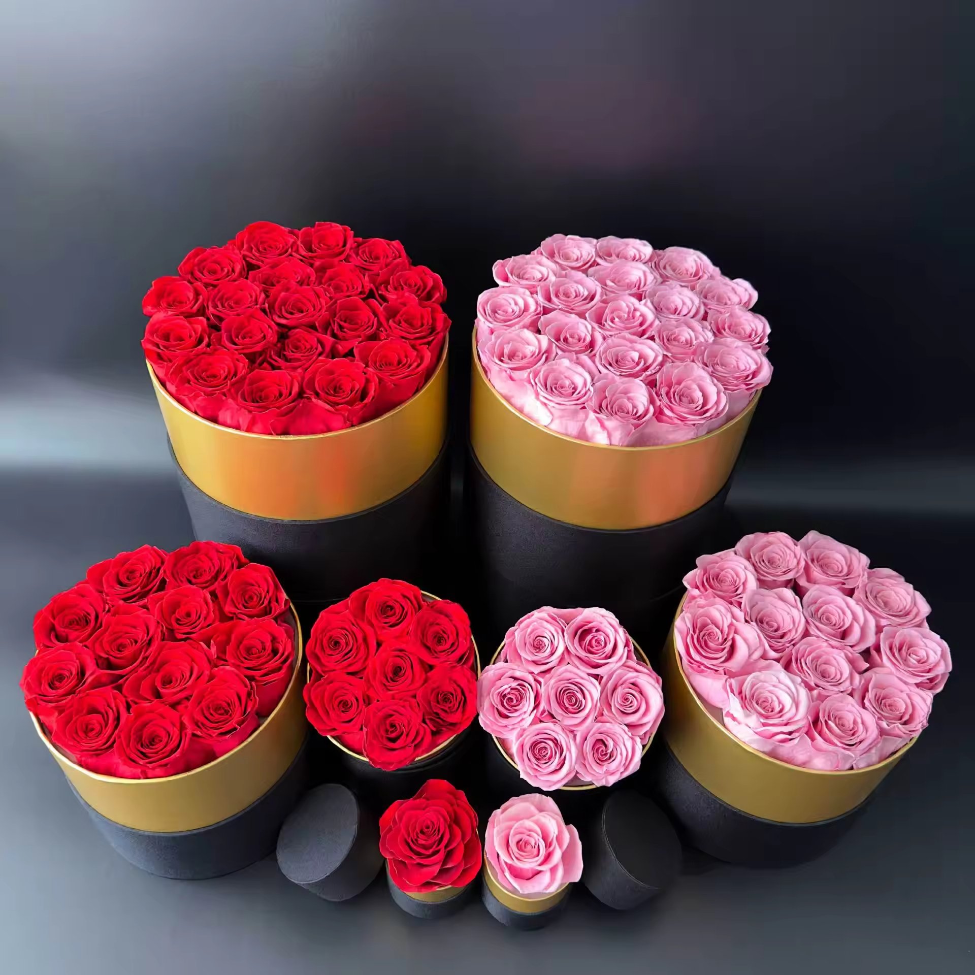 Wholesales mother's day gifts eternal rosas preservadas flower gift immortal long lasting forever eternal preserved flower box