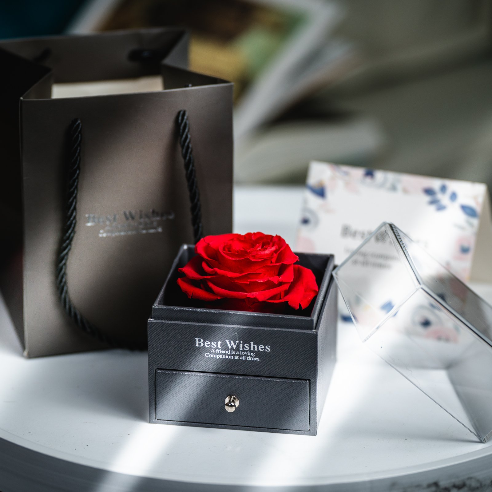 free sample Preserved Flowers Rose Preserved Flowers Eternal Rose With Jewelry Box Valentine Day Gift For Girlfriend