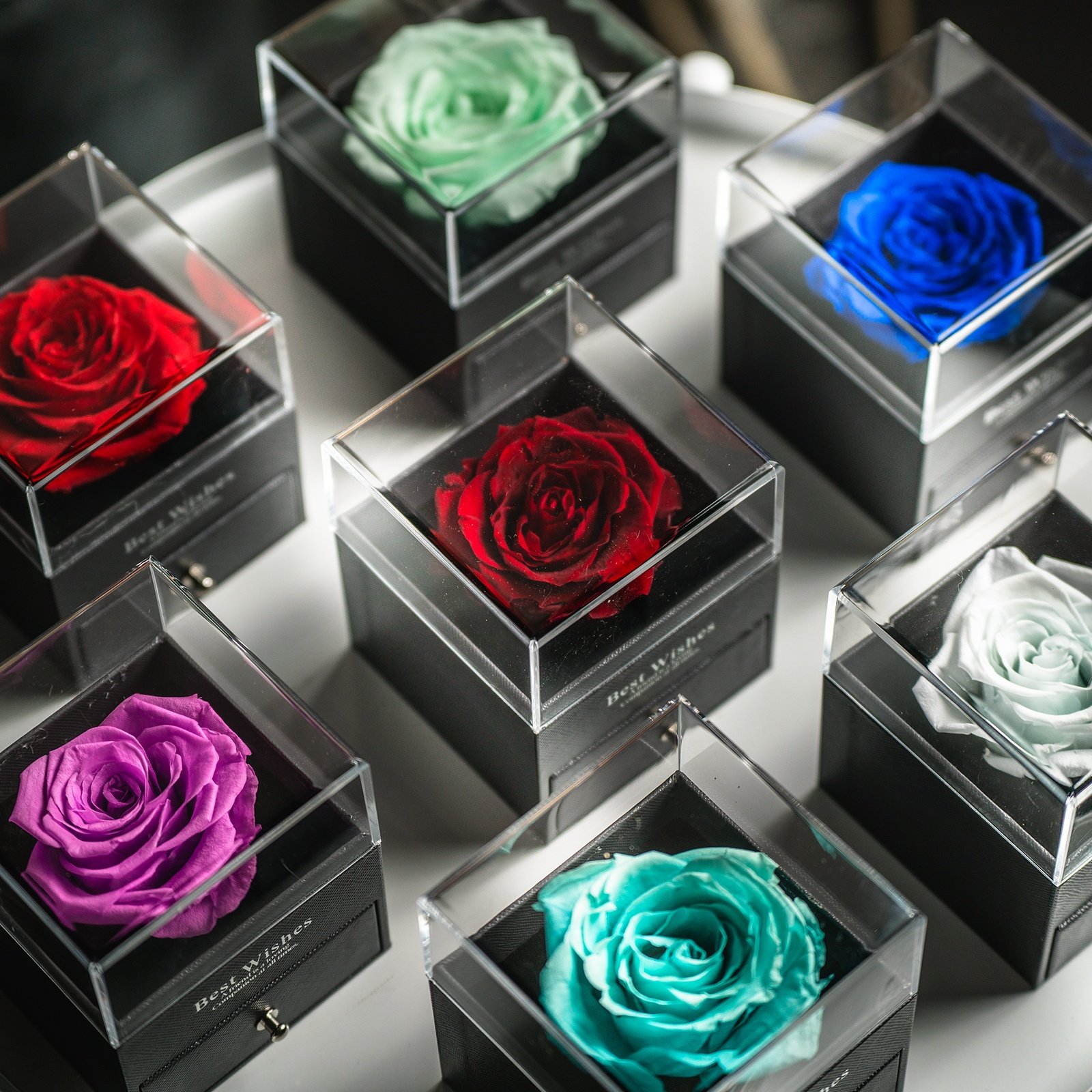 free sample Preserved Flowers Rose Preserved Flowers Eternal Rose With Jewelry Box Valentine Day Gift For Girlfriend