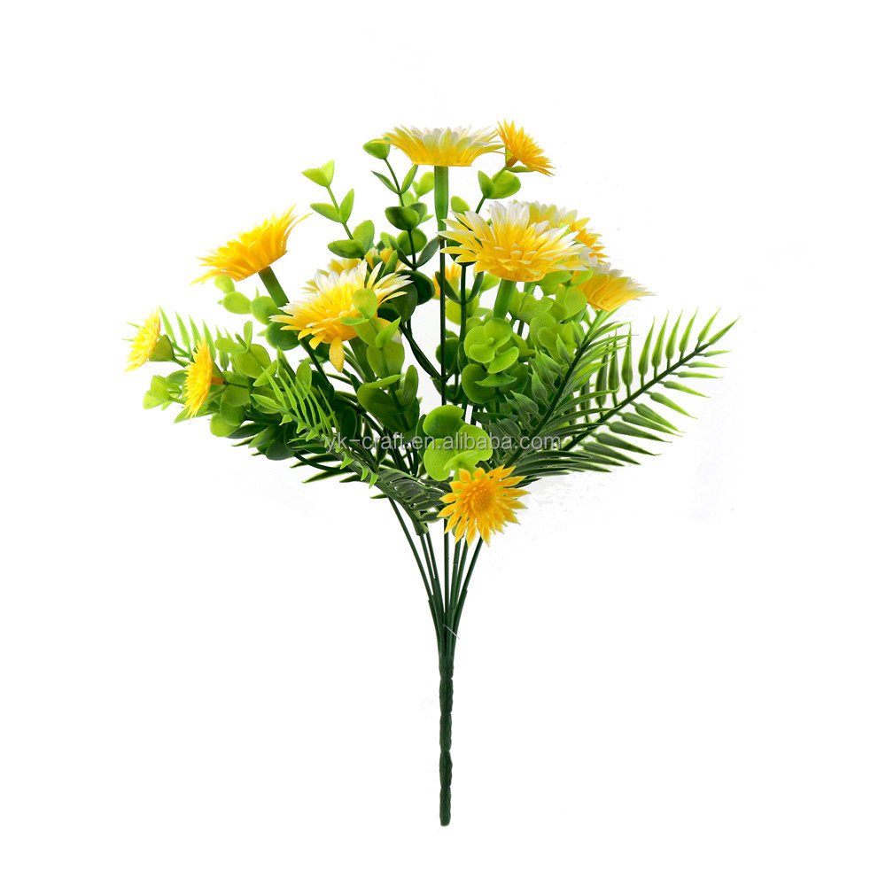 Hot Sale Plastic Artificial Flowers For Outdoor Decoration High Simulation Preserved Flowers UV Resistant Plastic Greenery Plant