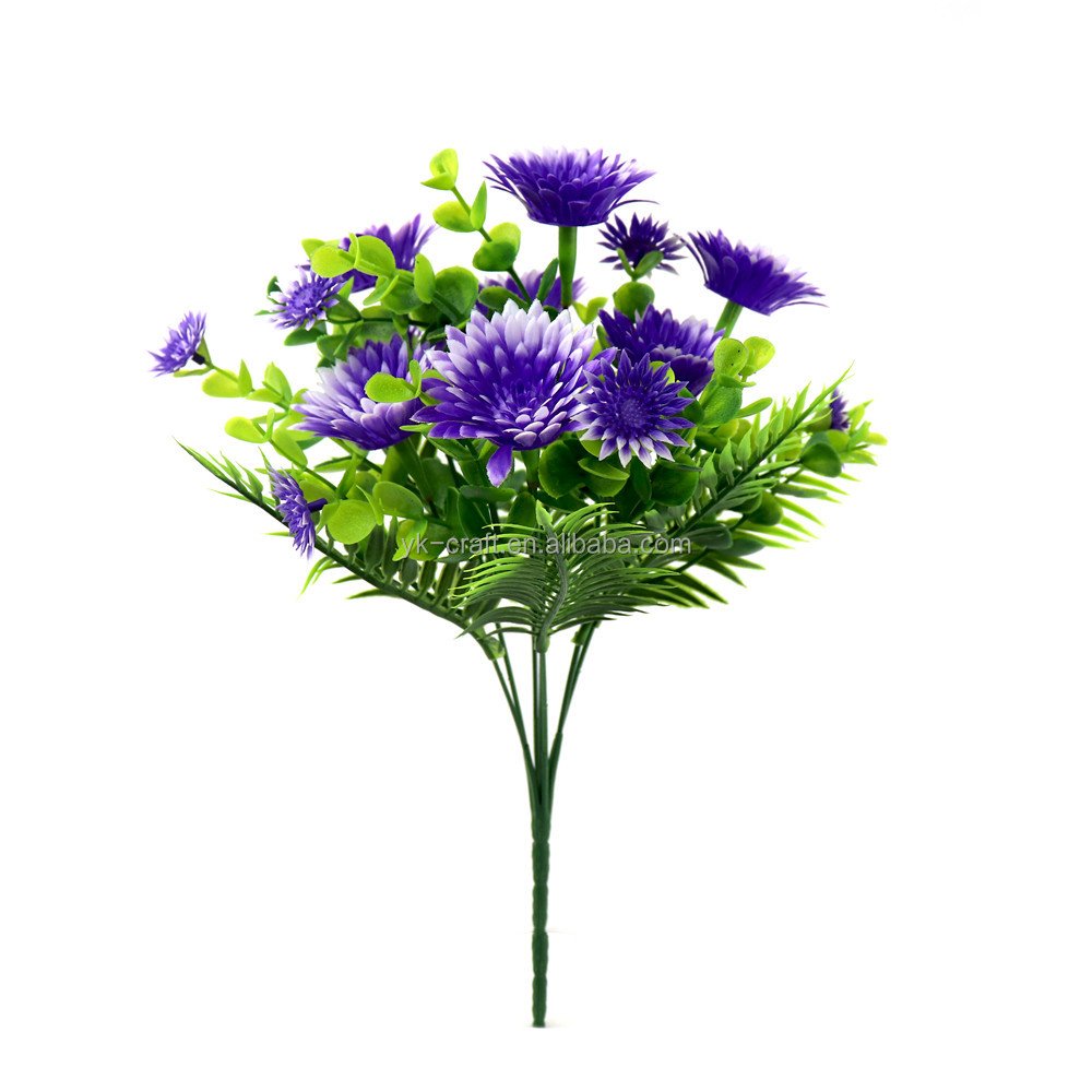 Hot Sale Plastic Artificial Flowers For Outdoor Decoration High Simulation Preserved Flowers UV Resistant Plastic Greenery Plant