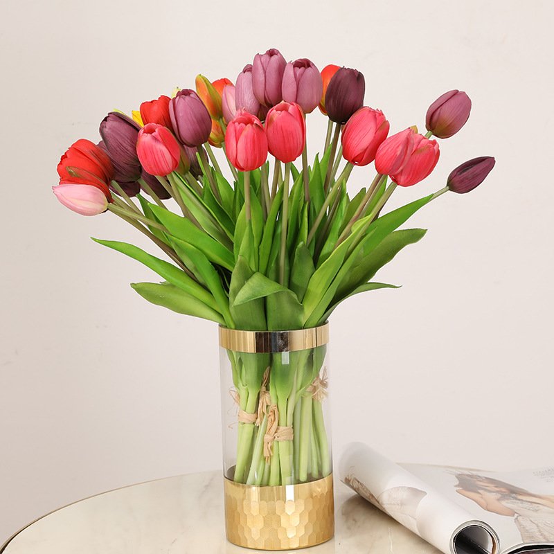 china flowers artificial artificial flower for home decor preserved flowers 5 head tulip
