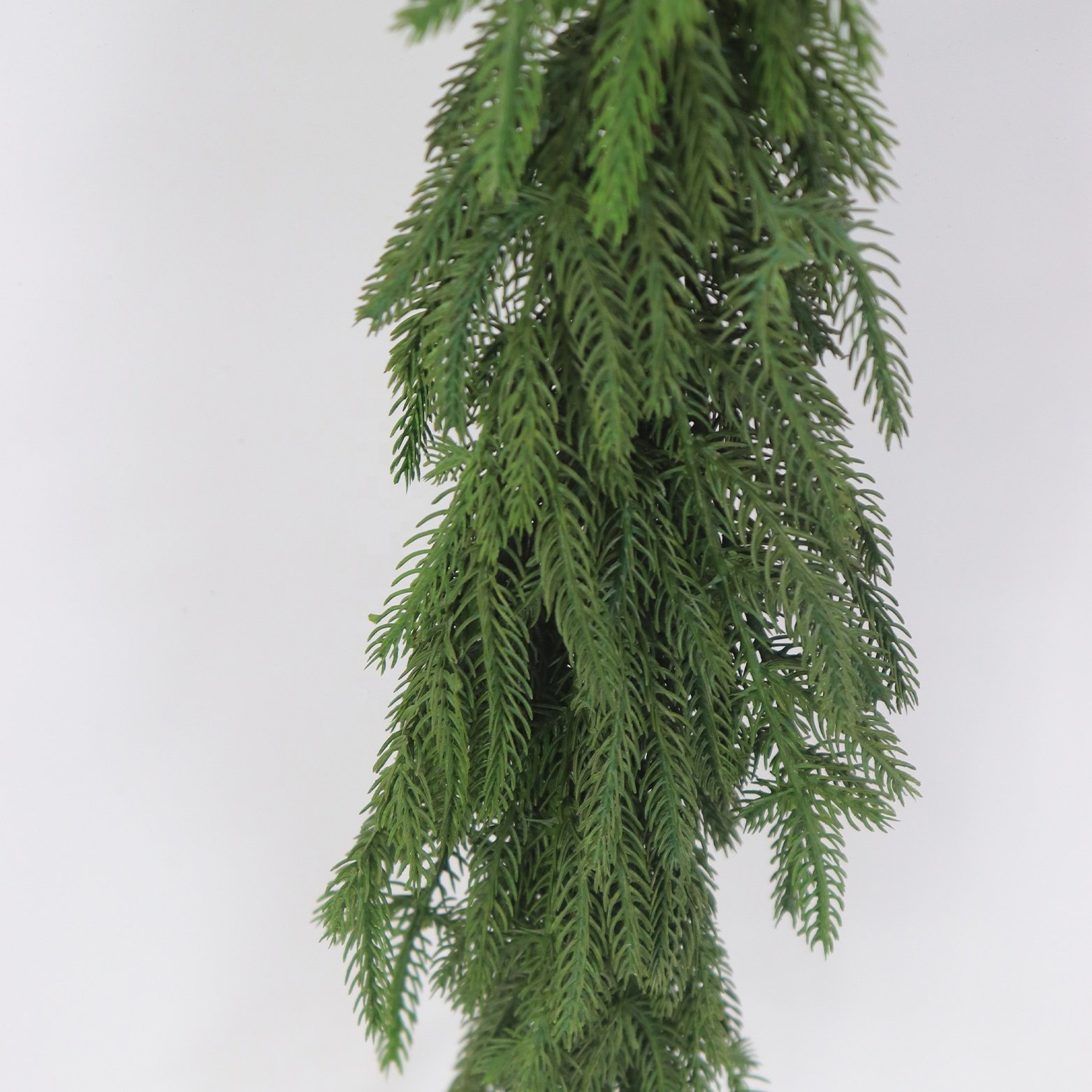 Wholesale PVC Artificial Pine Needle Leaf Vine Faux Christmas Araucaria Garland and Decorative Flowers for Valentine's Day