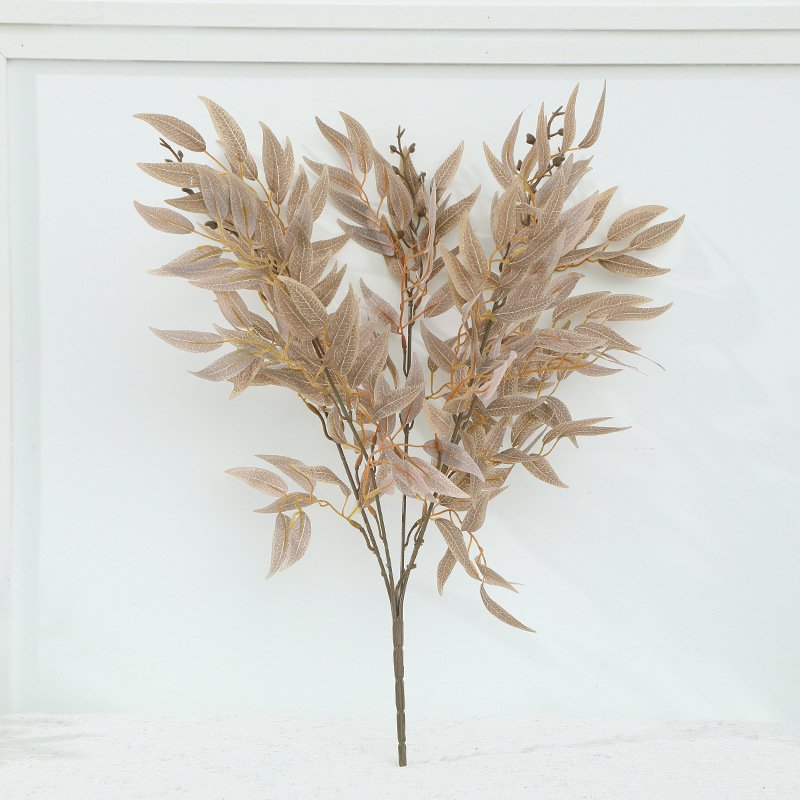 Hot Sale Wedding Decorative Artificial Silk Flowers & Plants Leaf Willow Branches