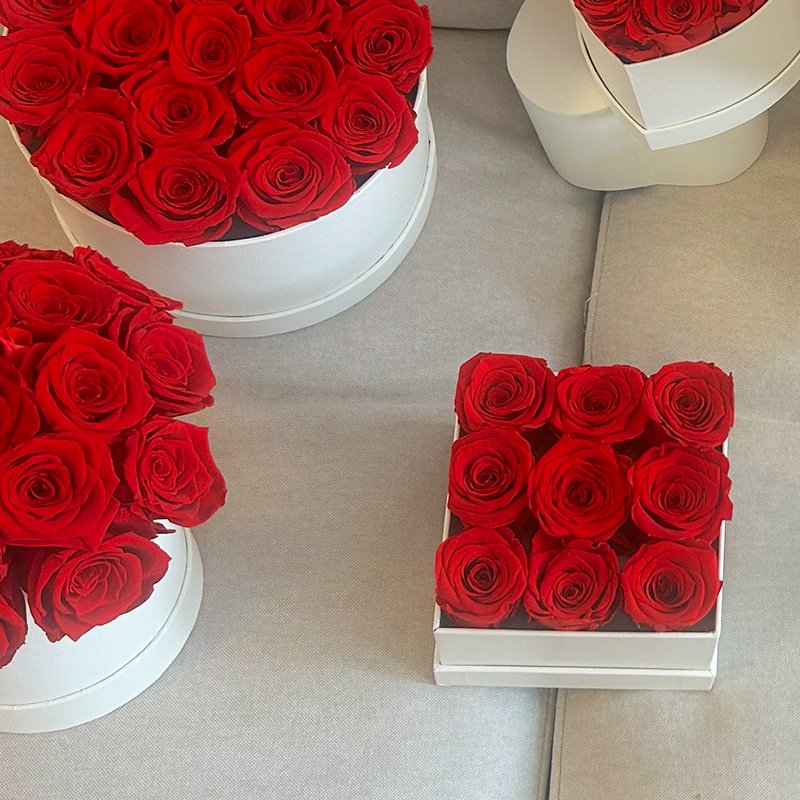 Factory Direct Wholesale Rose Box Luxury Preserved Flower Decoration Eternal Rose Permanent Flower Pot Preservation Box