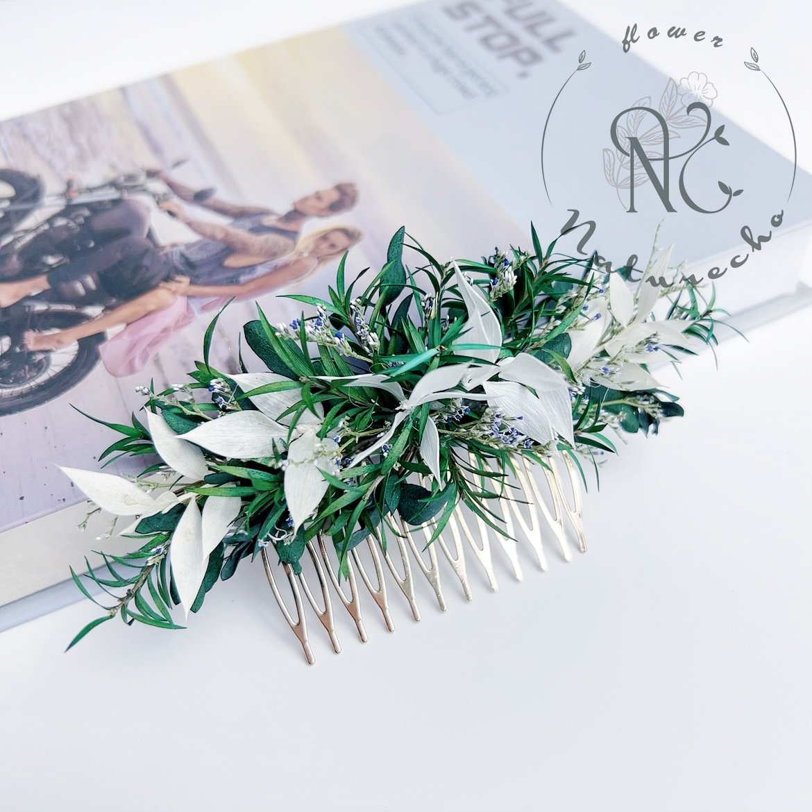 Factory wholesale dried flowers and preserved flower Hair Comb for wedding decoration Wedding Bridal Hair Accessories hairpin