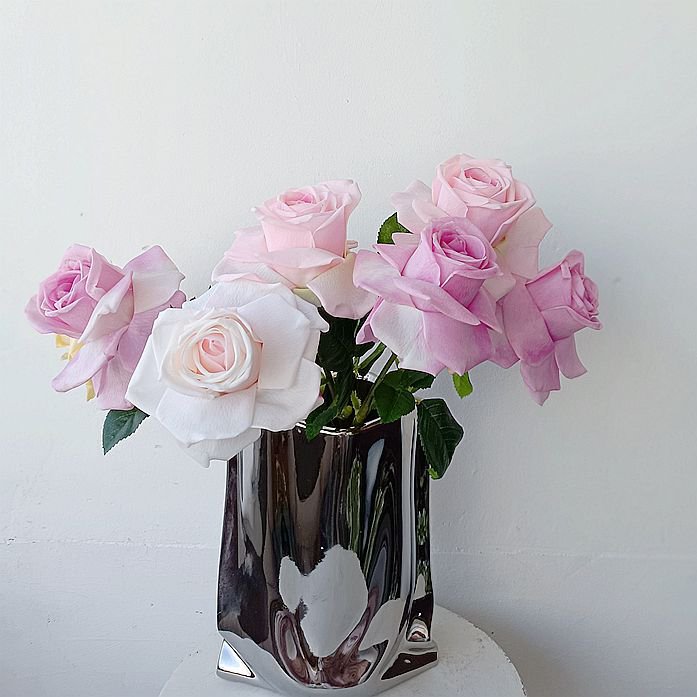 M832 Hot Selling Pink Roses Real Touch Silk Flower Bulk Latex Rose Flowers Artificial For Wedding Centerpiece Decoration Flower
