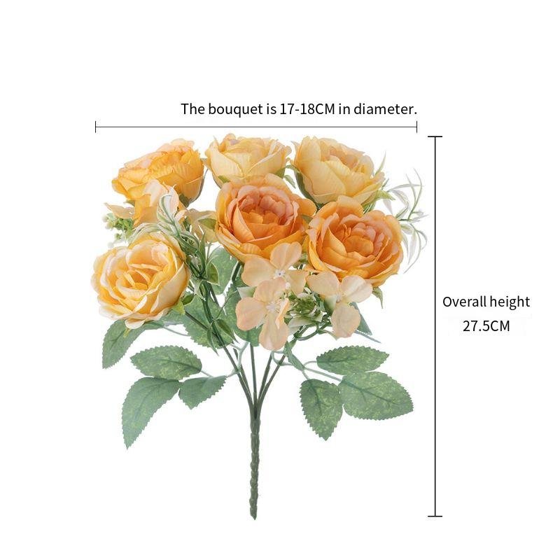 INS Style Handmade Artificial Flowers Home Decor Wholesale Wedding Bouquet Featuring Peony Hydrangea Other Handicrafts