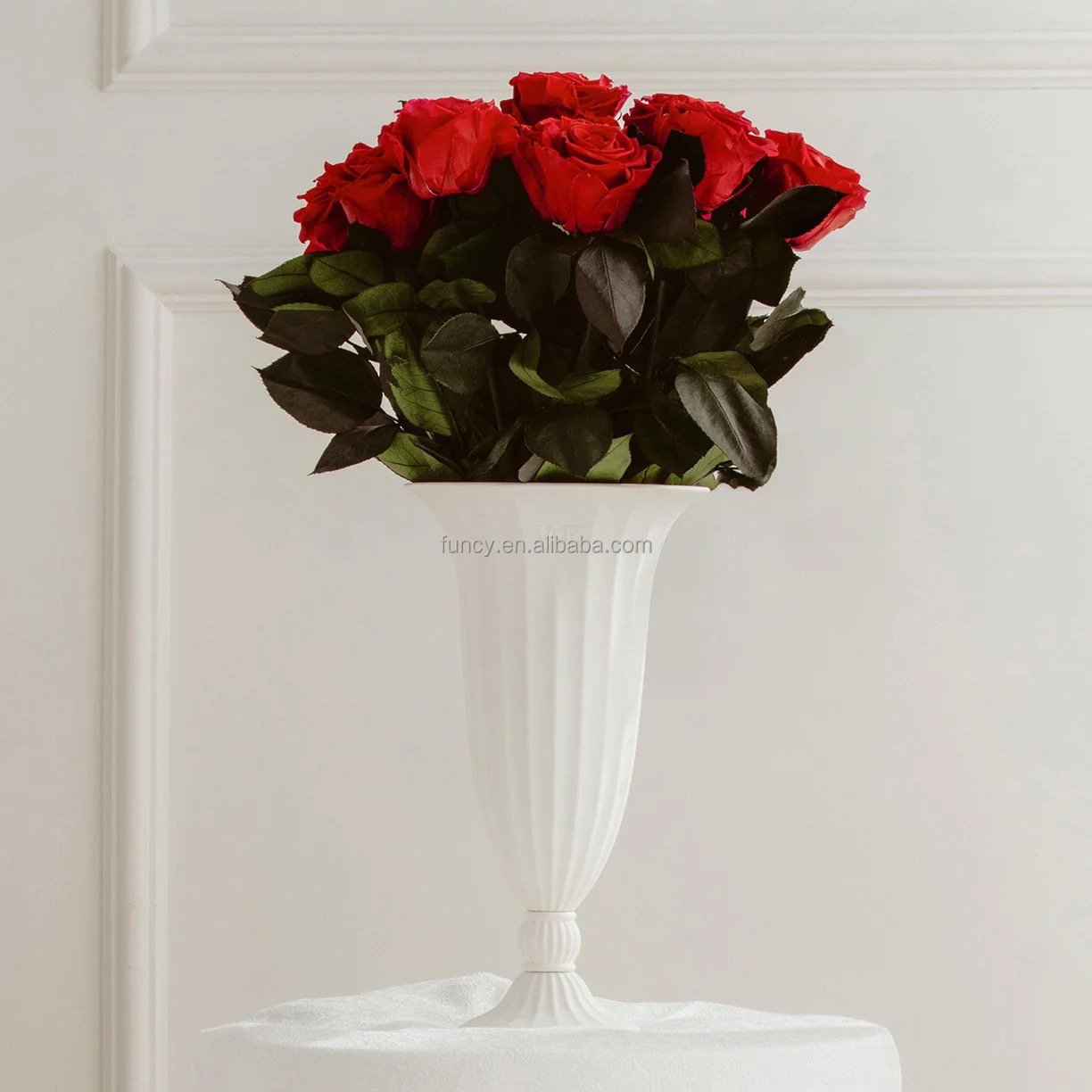 Valentines Day Gift PORCELAIN VASE Eternal Forever 12 Long Stem Eternity Rose Preserved Flower