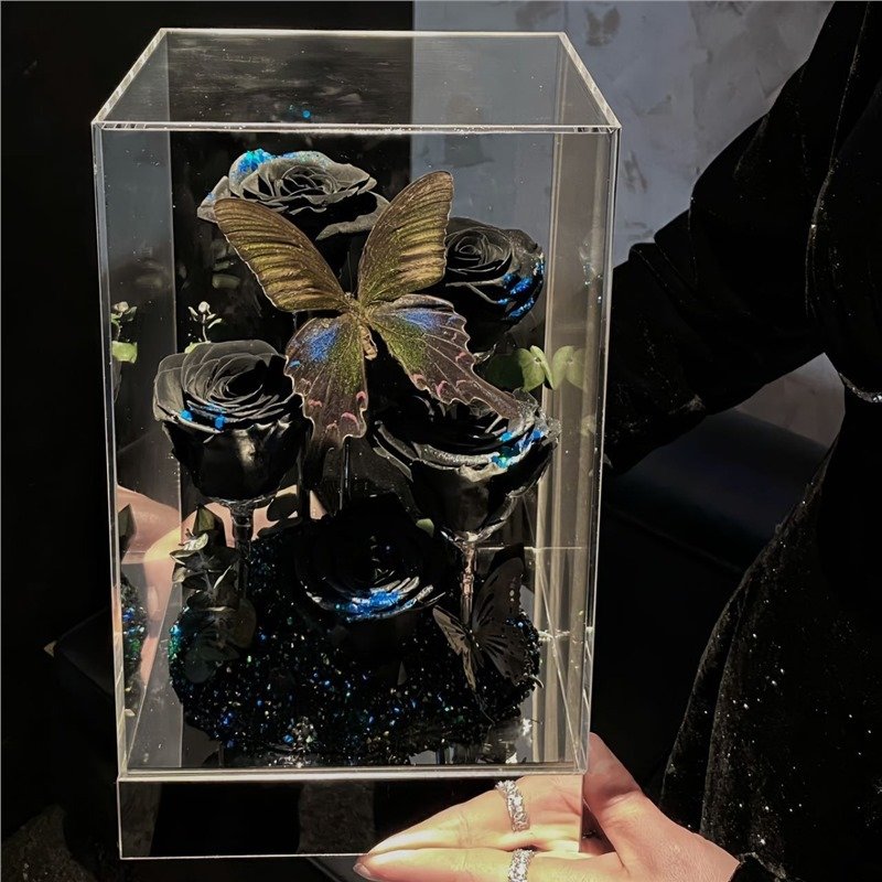 Mothers day gifts Valentine gift preserved rose flowers eternal rose In acrylic box preserved flowers box for Gift Ideas