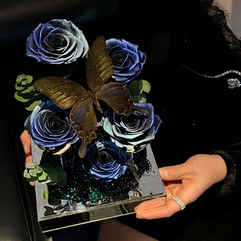 Mothers day gifts Valentine gift preserved rose flowers eternal rose In acrylic box preserved flowers box for Gift Ideas