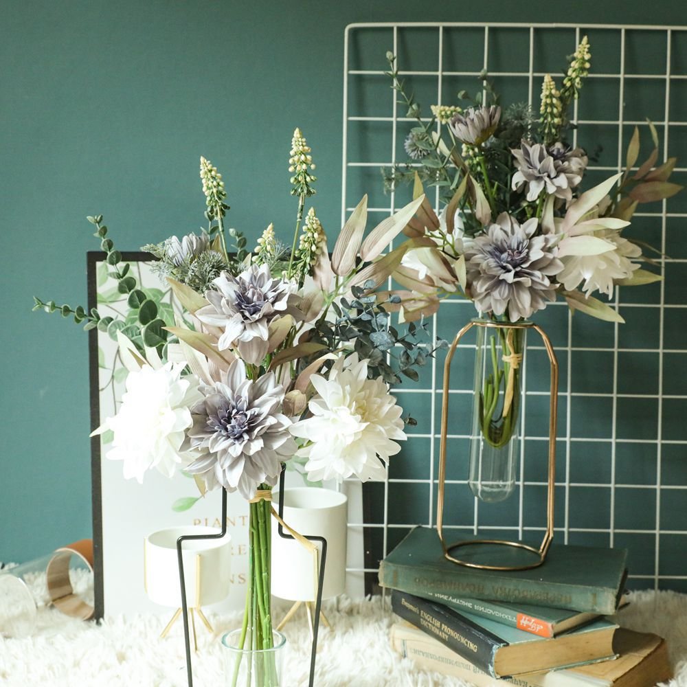 artificial flower for home decor wholesale preserved flower wedding flower decoration Dahlia bouquet
