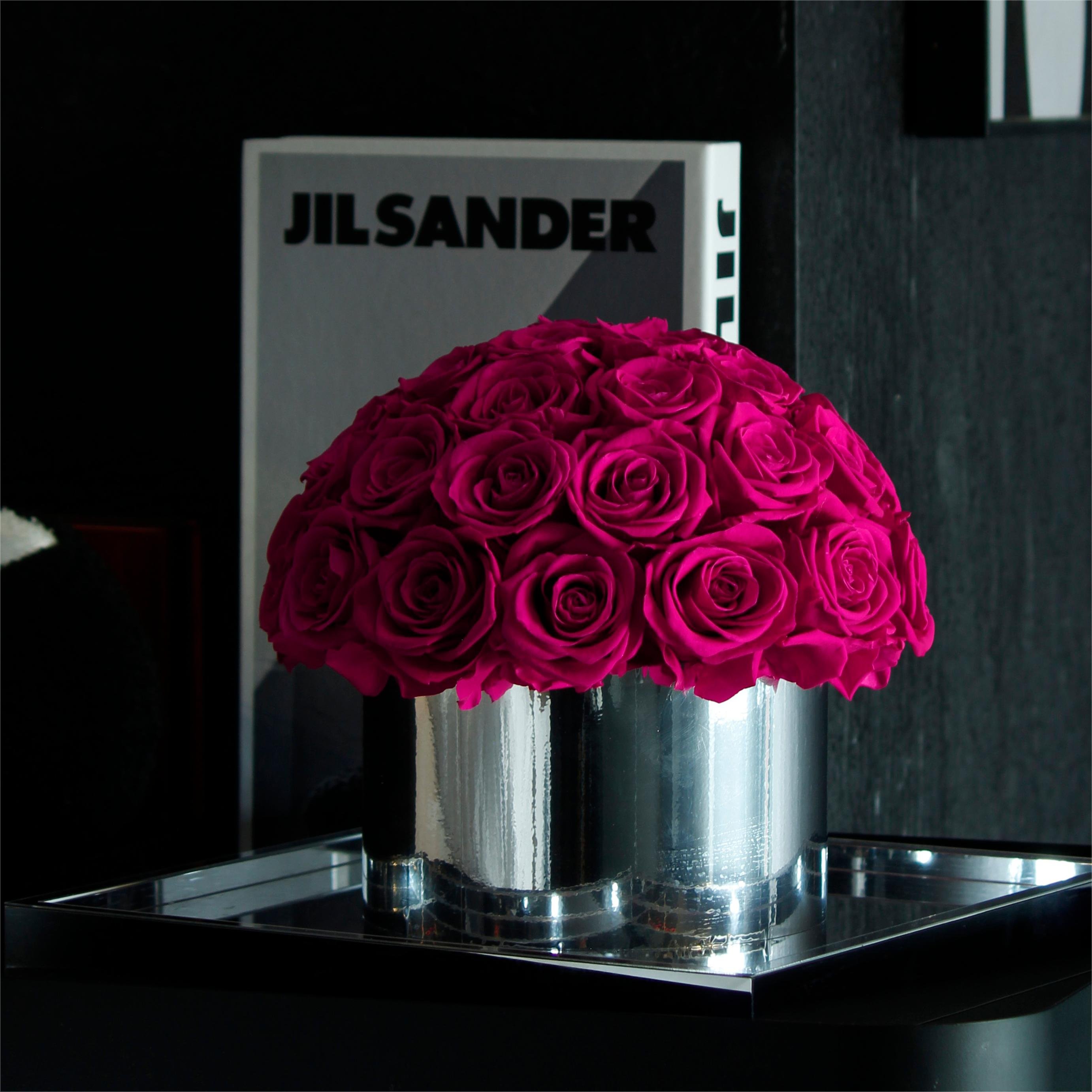 Lovebay Eternal Rose wholesale Custom Mushroom Head Preserved Roses Forever Natural Handmade Preserved Flowers in Acrylic Box