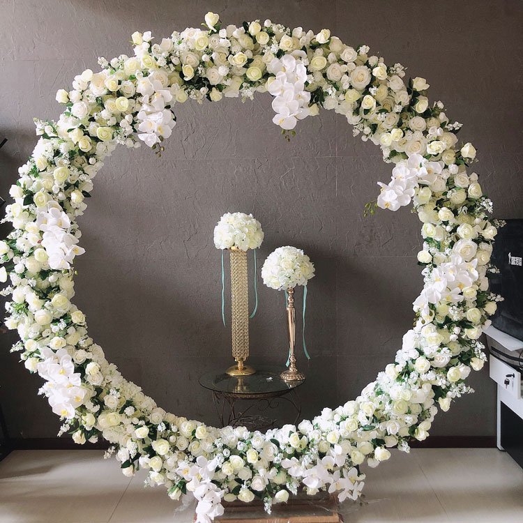 Giga 2m round metal arch wedding/round metal arch centerpiece/round metal arch wedding flowers