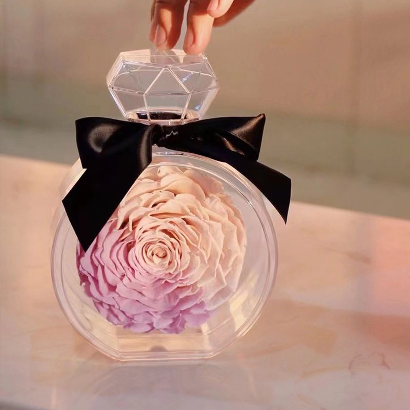 flower in perfume bottle box natural infinity real preserved roses box with fragrance for 2024 Mother's day