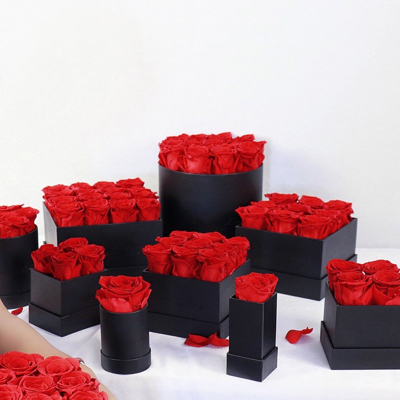 China Wholesale Real Preserved Eternal Flowers Artificial Eternal Rose Preserved Flower Box For Mother Valentine's Day Gift
