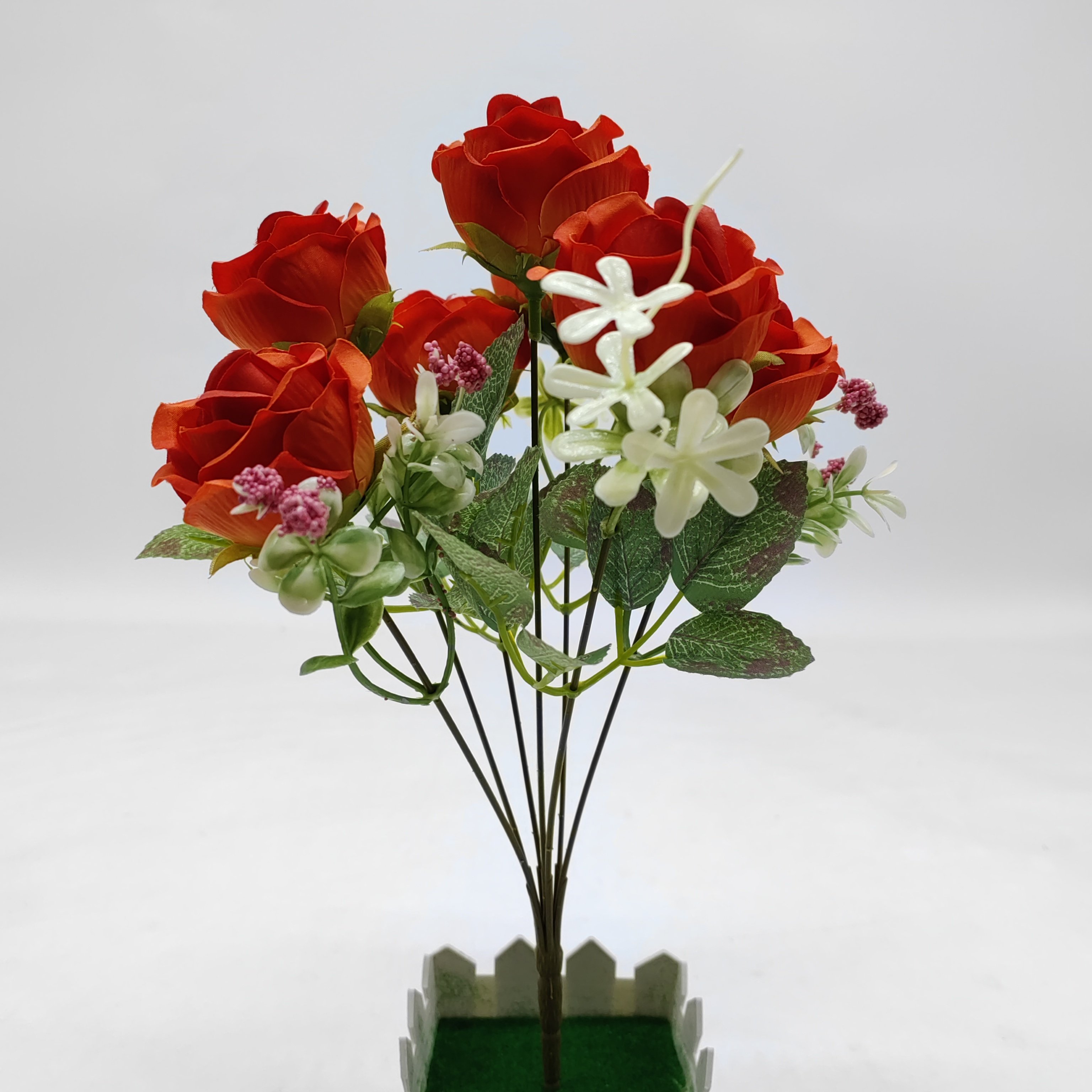 QIDA YL24112 7-Head Artificial Potted Flowers for Wedding Christmas Mother's Day & Valentine's Day Hot Sale 1465347