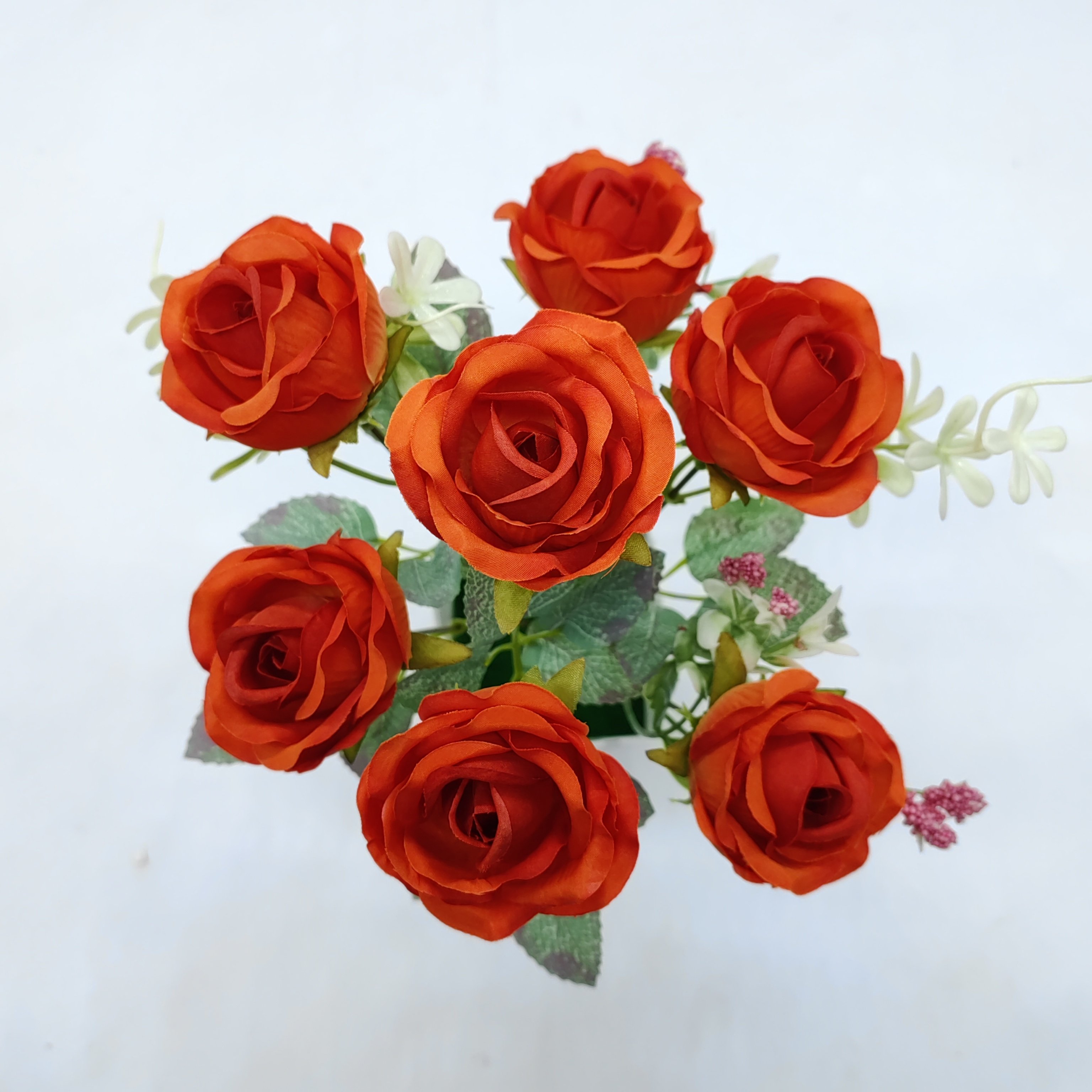 QIDA YL24112 7-Head Artificial Potted Flowers for Wedding Christmas Mother's Day & Valentine's Day Hot Sale 1465347