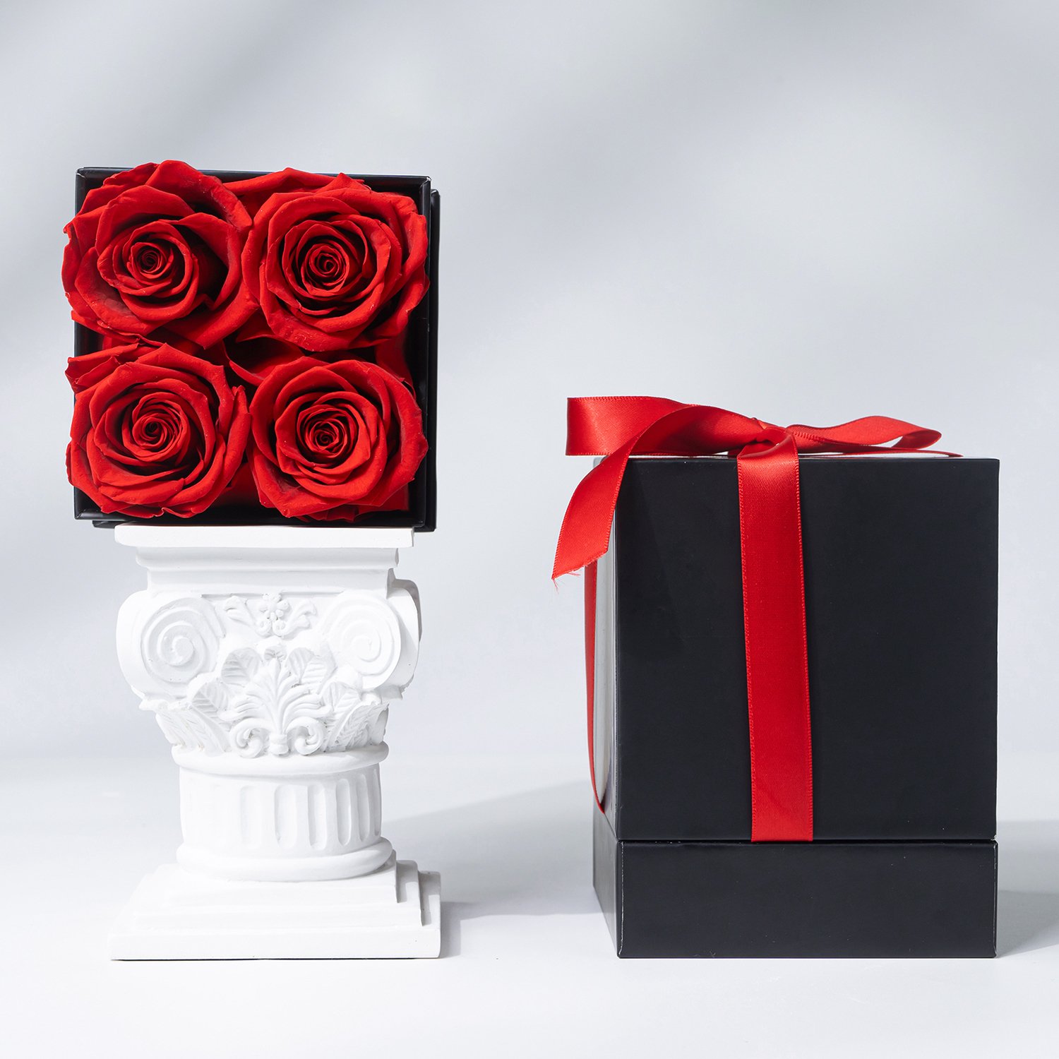 Valentines Day Gift 2025 Luxury 4 Roses Immortal New Product Ideas 2024 Trend Forever Eternal Preserved Flower in Ribbon Box