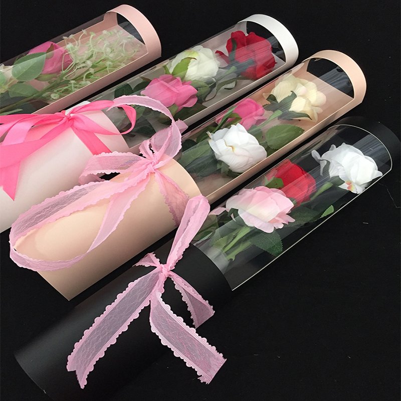 Wholesale PVC Window Display Boxes, Flower Boxes, Bouquets, Single Rose Boxes for Valentine's Day 520 Confessions