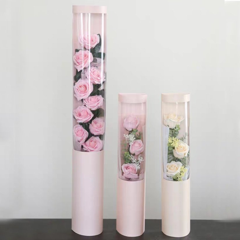 Wholesale PVC Window Display Boxes, Flower Boxes, Bouquets, Single Rose Boxes for Valentine's Day 520 Confessions
