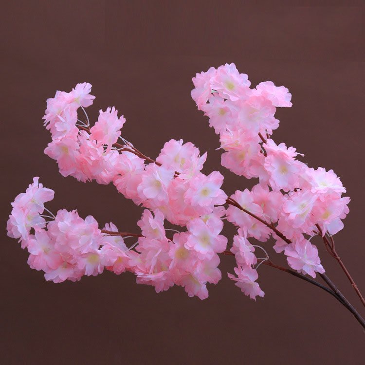 AF0404-8 Wholesale 3 branches artificial cherry blossom flower white pink cherry blossom branches without leaf for sale