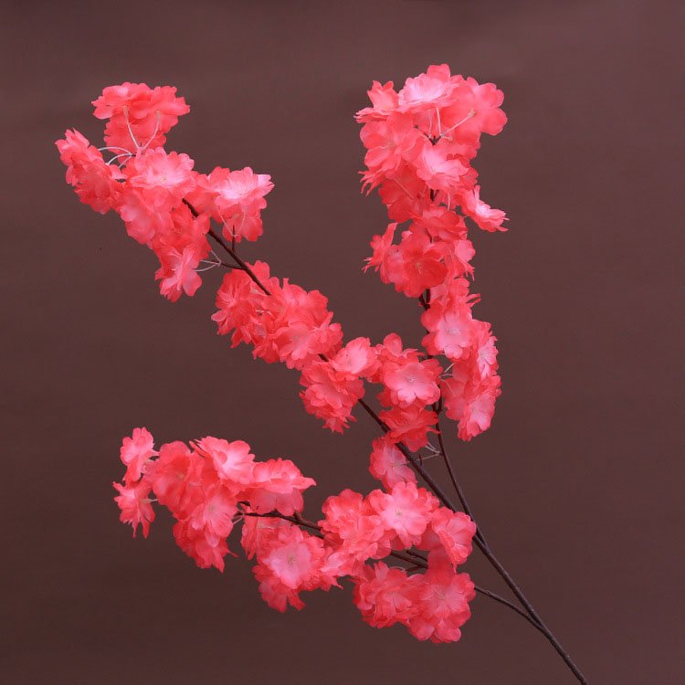 AF0404-8 Wholesale 3 branches artificial cherry blossom flower white pink cherry blossom branches without leaf for sale