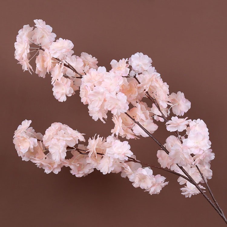 AF0404-8 Wholesale 3 branches artificial cherry blossom flower white pink cherry blossom branches without leaf for sale