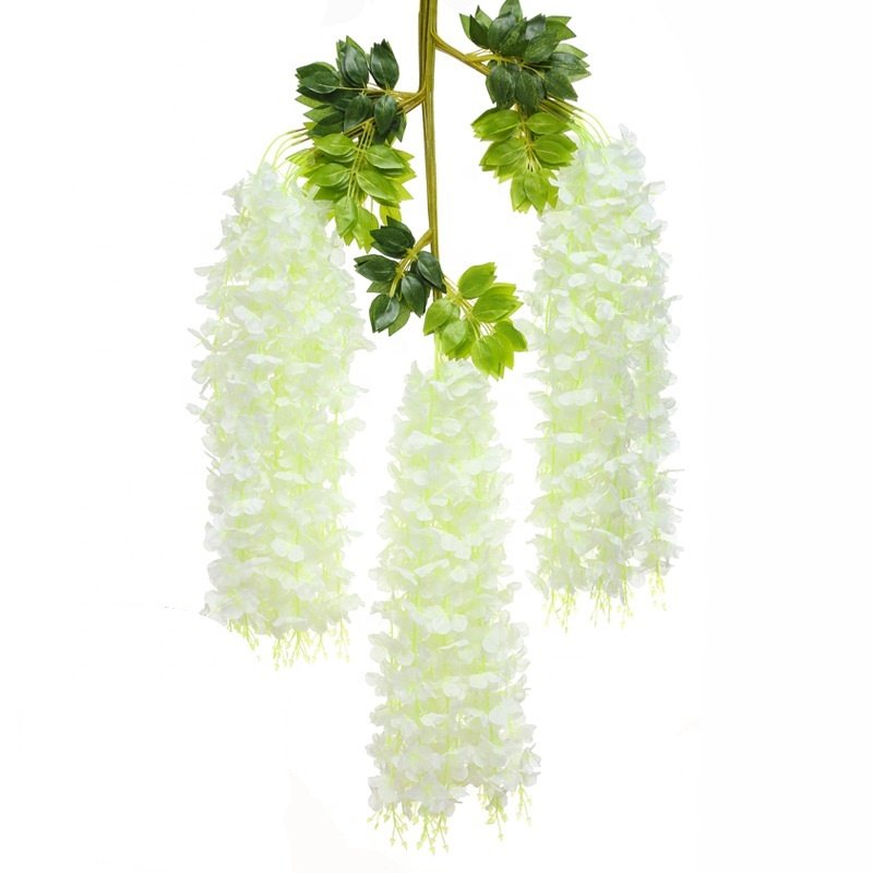 Popular Wisteria Artificial Flower Wisteria Hanging Flowers Wisteria Vine For Wedding Decoration