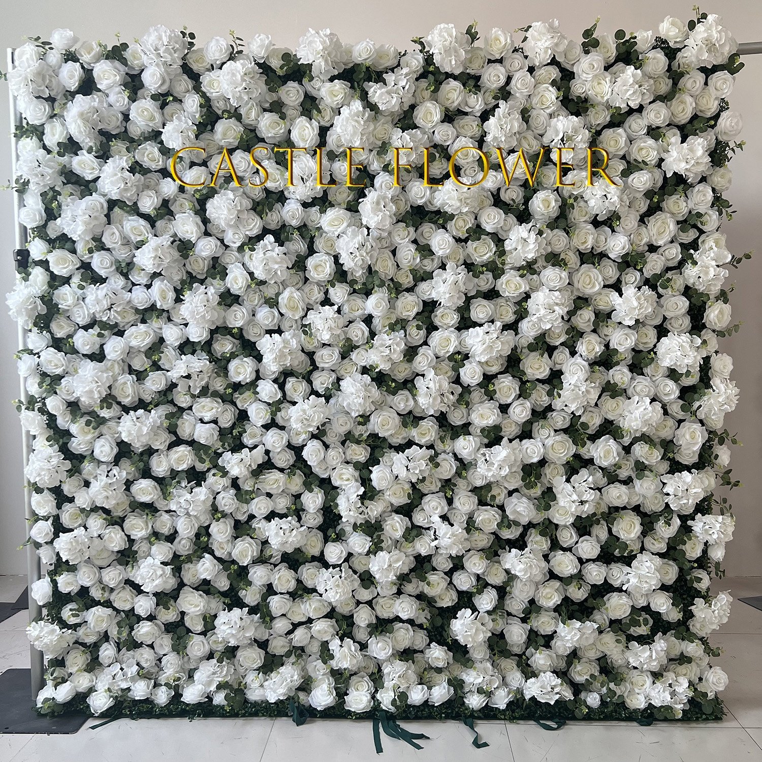 O-W045 Customs 3D 5D Roll Up Slik Rose Backdrop Hanging Curtain Flower Wall Fabric Wedding Stage background decoration