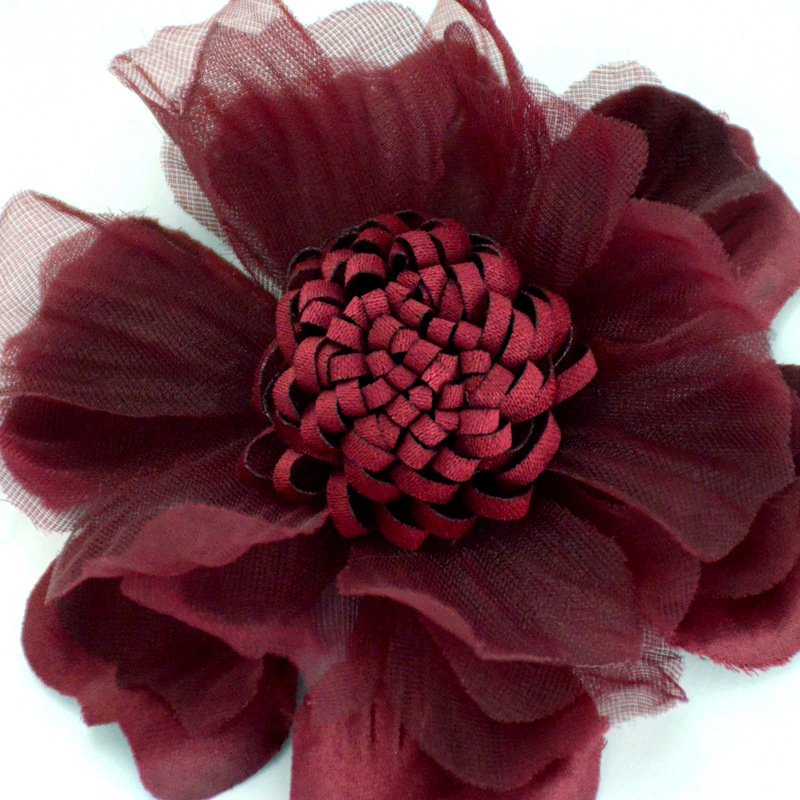 Hot Selling Chiffon Fabric Flower Headwear Hair Shoes Accessories Artificial Decorative Flower